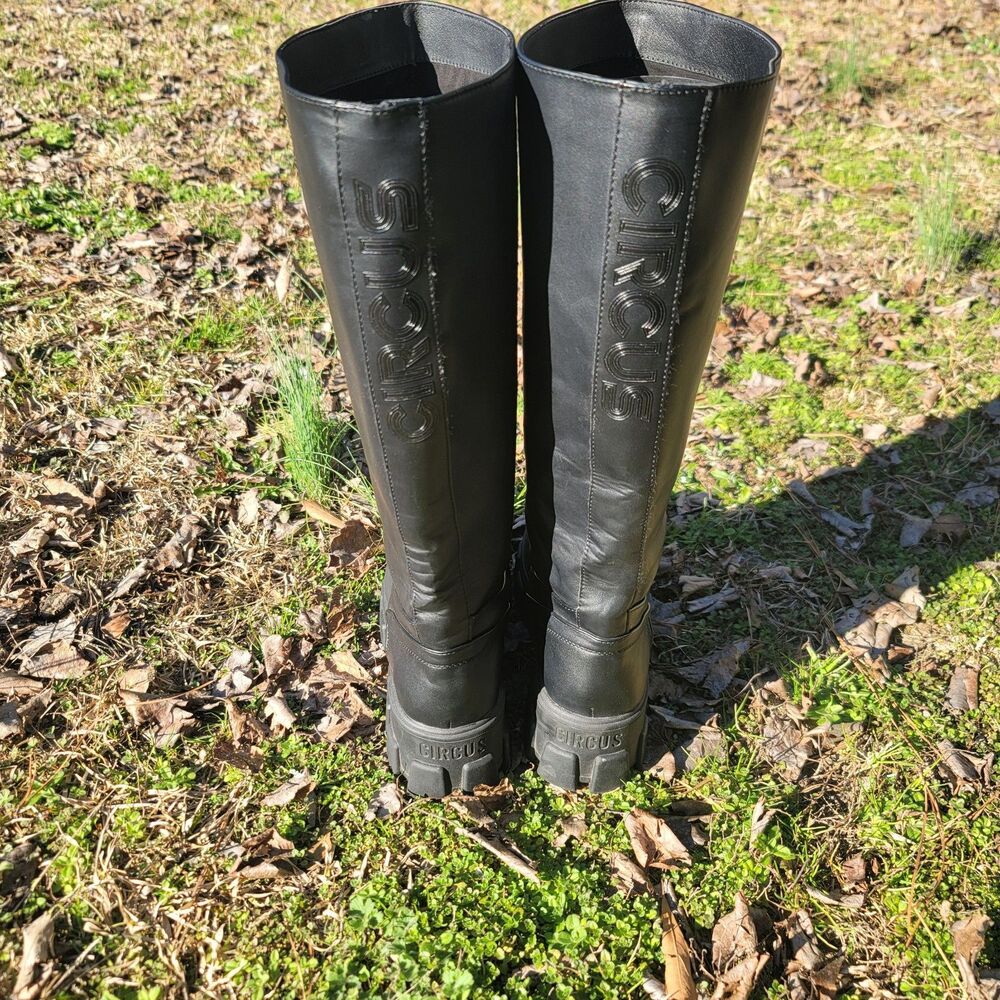 Circus By Sam Edelman Dollie Black Platform Knee Boots Womens Size 9.5